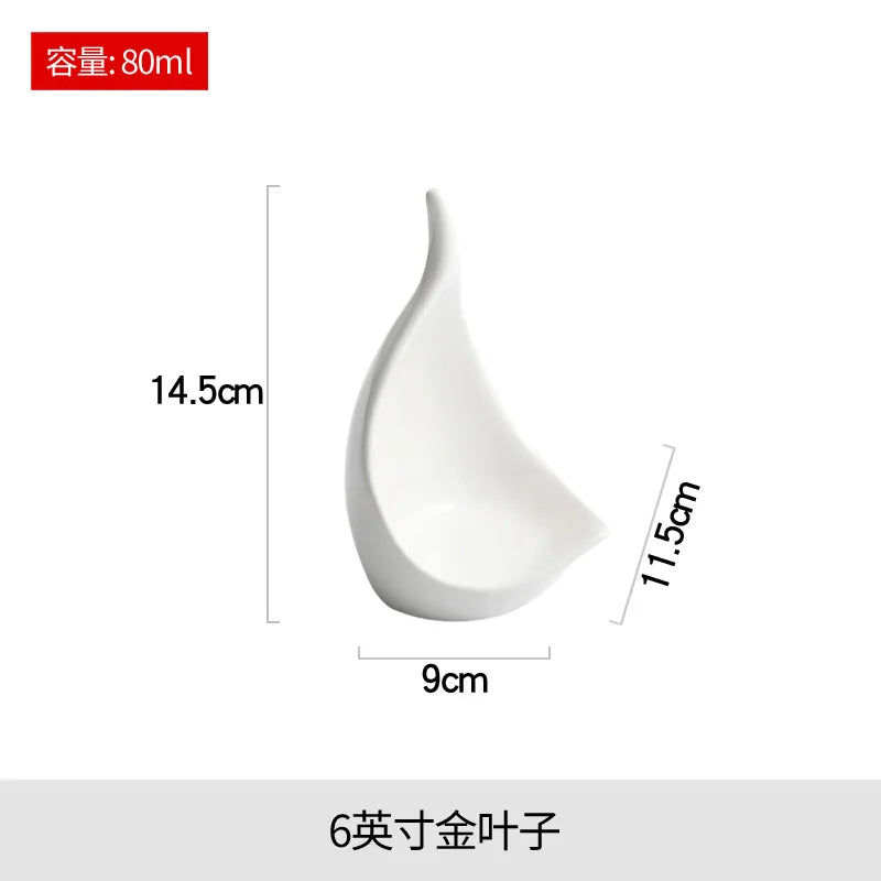 Style Chinese Dishes, Commercial Tableware, Exquisite and High end Chinese Style Zen White Hotel Restaurant Creative Dishes